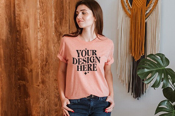 Bella Canvas 3001 Heather Sunset Mockup Review