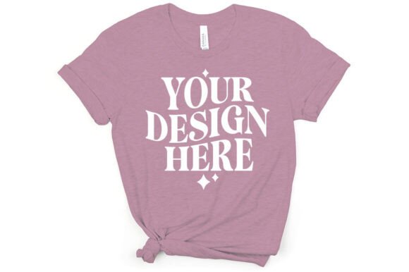 Bella Canvas 3001 Mockup Heather Orchid: Graphics for Product Mockups