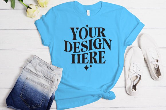 Bella Canvas Aqua Mockup: Graphics for Product Mockups