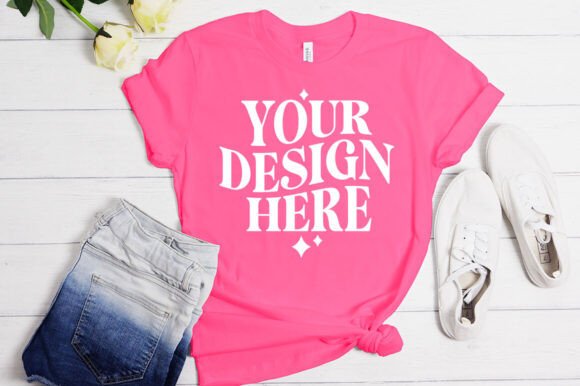Bella Canvas Charity Pink Mockup: Graphics for Product Mockups