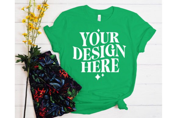 Bella Canvas Kelly Green Mockup: Graphics for Product Mockups