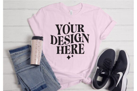 Bella Canvas Light Pink Mockup: Graphics for Product Mockups