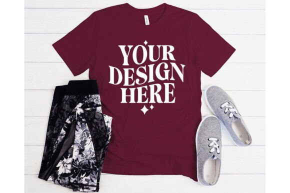 Bella Canvas Maroon Mockup: Essential Graphics for Product Mockups