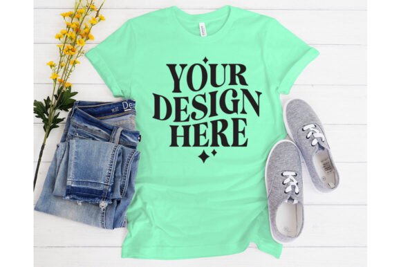 Bella Canvas Mint Mockup: Graphics for Product Mockups
