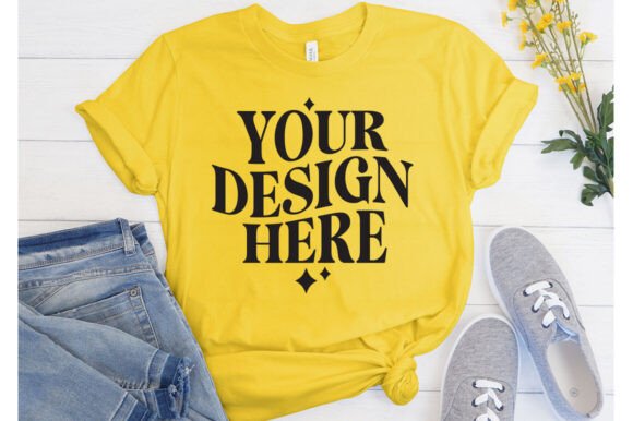 Bella Canvas Yellow Mockup: Essential Graphics & Product Mockups