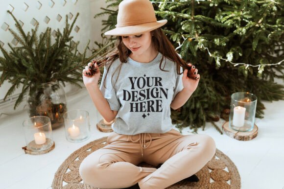 Christmas Bella Canvas 3001 Mockup 19: Premium Graphics & Product Mockups