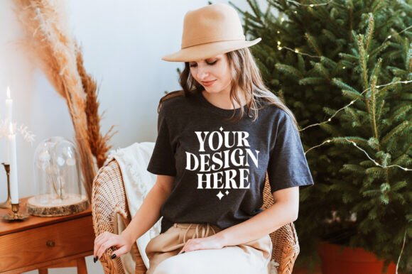 Christmas Bella Canvas 3001 Mockup 27: Graphics & Product Mockups