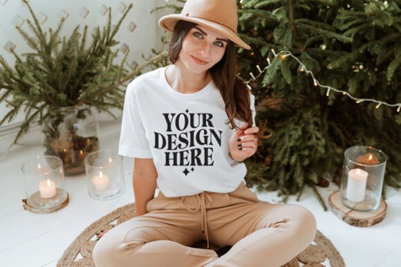 Christmas Bella Canvas 3001 Mockup 4: Graphics & Product Mockups