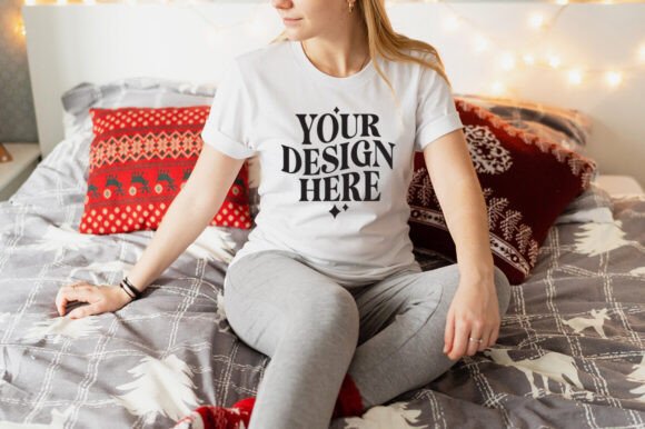 Christmas Bella Canvas 3001 Mockup 43: Graphics & Product Mockups