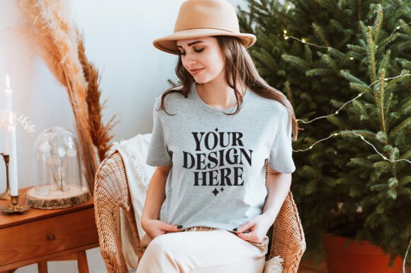 Christmas Bella Canvas 3001 Mockup: Essential Graphics
