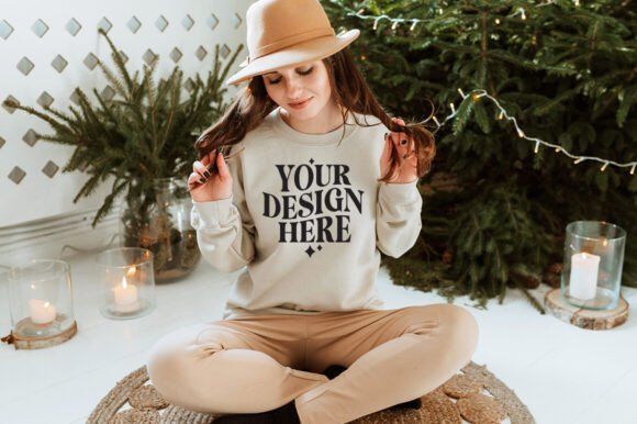 Christmas Gildan 18000 Mockup 18: Premium Graphics & Product Mockups