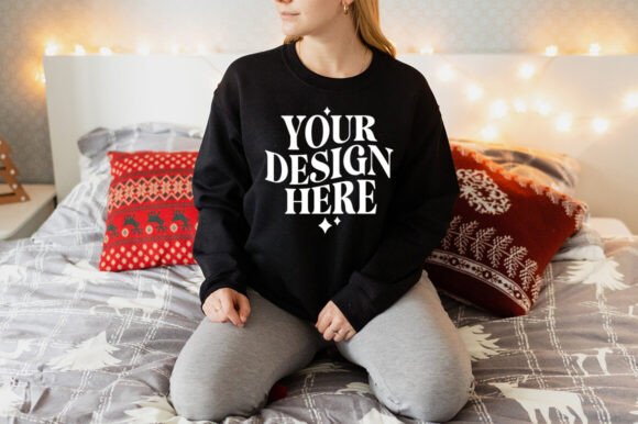 Christmas Gildan 18000 Mockup 30: Graphics & Product Mockups