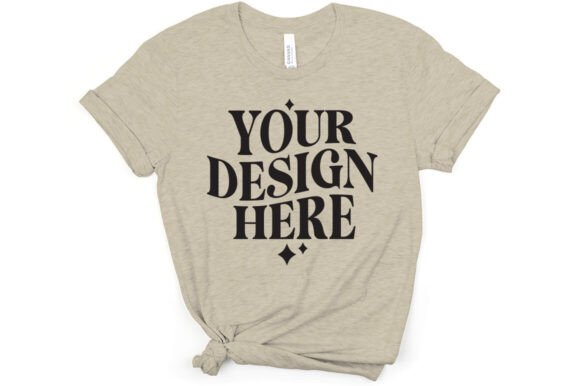 Flatlay Heather Stone Shirt Mockup: Graphics for Product Mockups