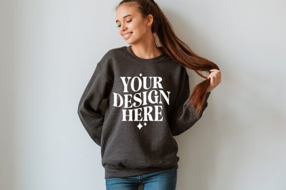 Gildan 18000 Dark Heather Mockup Review