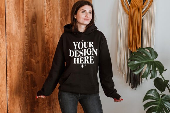 Gildan 18500 Black Mockup: Essential Graphics & Product Mockups