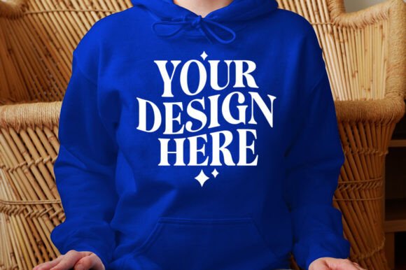 Gildan 18500 Hoodie Royal Mockup: Premium Graphics