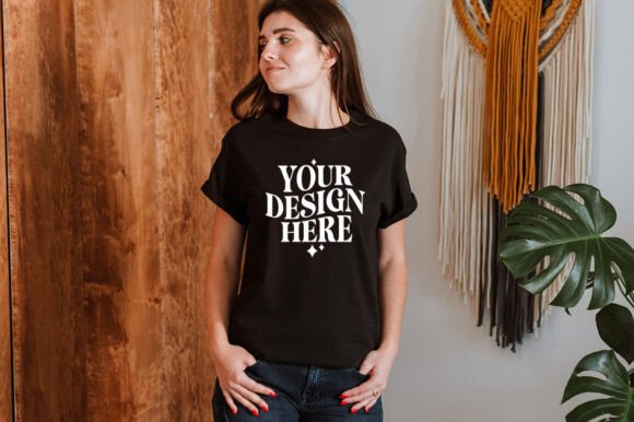 Gildan 2000 Black Mockup: Essential Graphics & Product Mockups