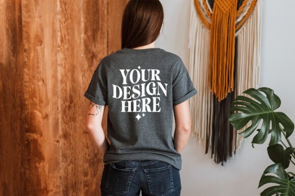 Gildan 2000 Dark Heather Mockup: Essential Graphics