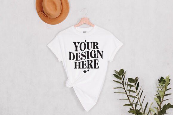 Gildan 2000 Hanging White Mockup: Graphics & Product Mockups