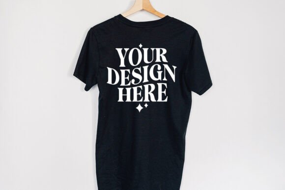 Gildan 64000 Hanging Black Mockup: Graphics & Product Mockups