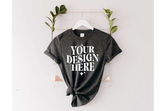 Gildan 64000 Hanging Dark Heather Mockup: Graphics Review