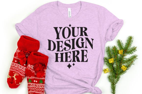 Lilac Christmas Mockup: Graphics for Product Mockups